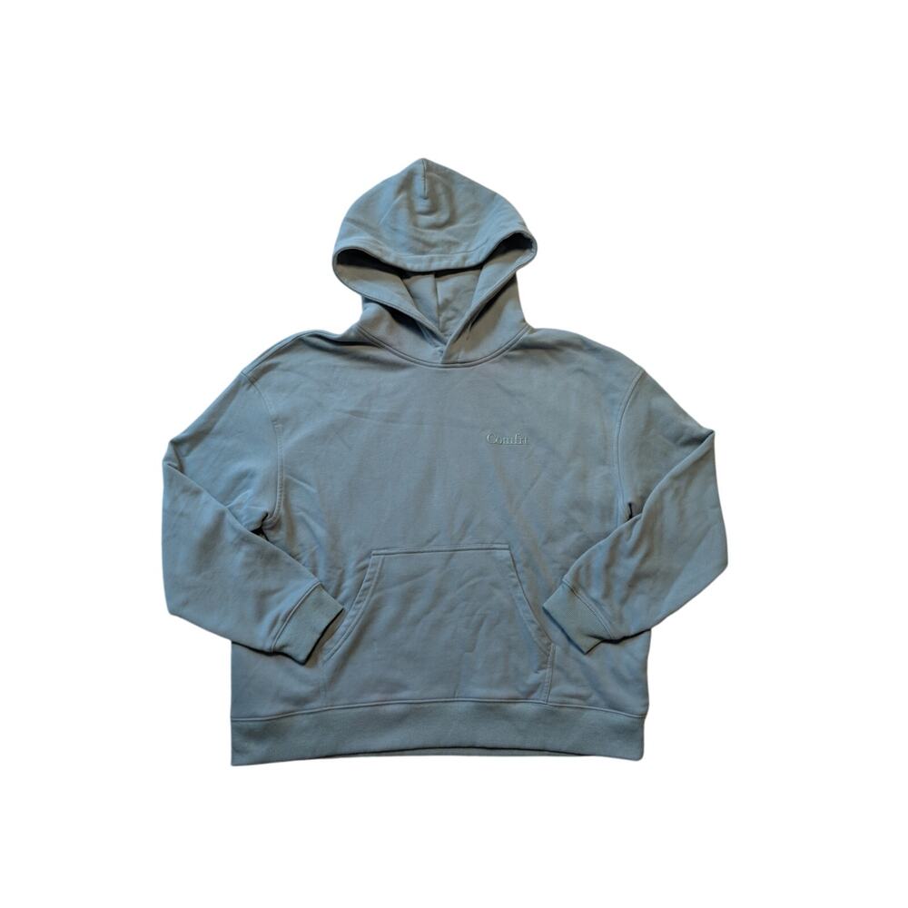 Comfrt Men's Sage Green Cotton Blend Pullover Hoodie Sweatshirt Size Large